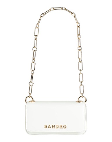 SANDRO Handbag White Cowhide