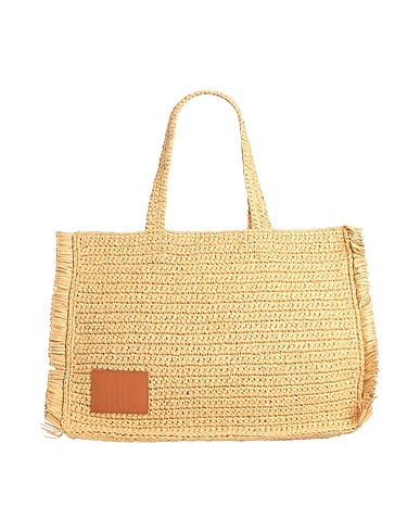 SANDRO Handbag Sand 71% Polypropylene, 29% Polyethylene, Cowhide