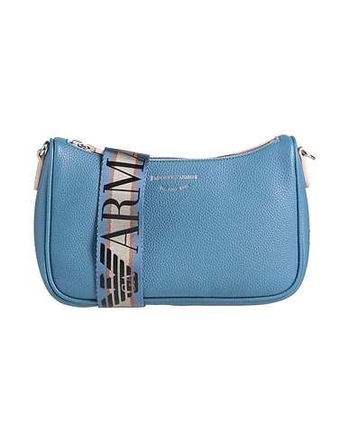 EMPORIO ARMANI Borsa a tracolla Blu chiaro 100% Poliuretano, Poliestere, Resina poliuretanica