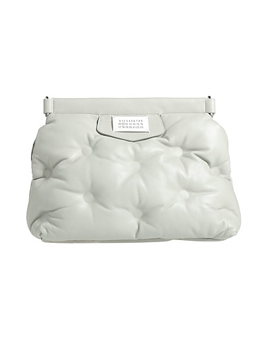 MAISON MARGIELA Borsa a mano Grigio chiaro 100% Pelle ovina, Pelle di bovino, Ottone, Zinco