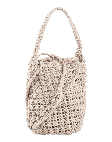 YUZEFI Handbag Light grey Textile fibres