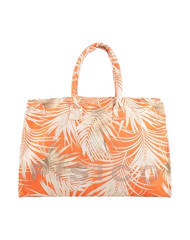 FISICO Handbag Orange 100% Cotton