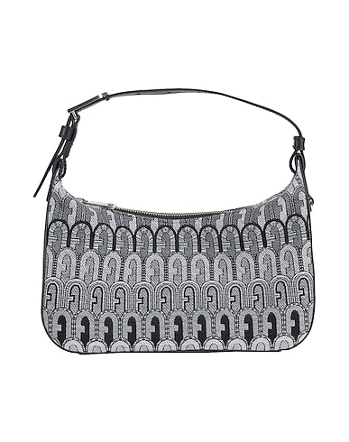 FURLA Borsa a mano FURLA FLOW S SHOULDER BAG 25 Grigio 38% Poliestere, 34% Cotone, 13% Viscosa, 10% Pelle, 5% Altre Fibre