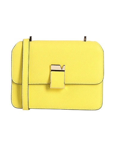 VALEXTRA Borsa a tracolla Giallo ocra 100% Pelle di vitello