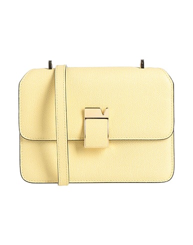 VALEXTRA Across-body bag Pastel yellow 100% Calfskin