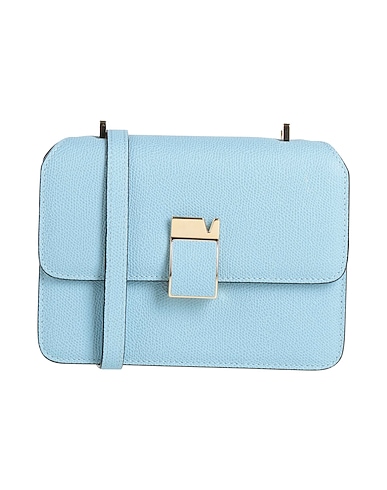 VALEXTRA Across-body bag Sky blue 100% Calfskin