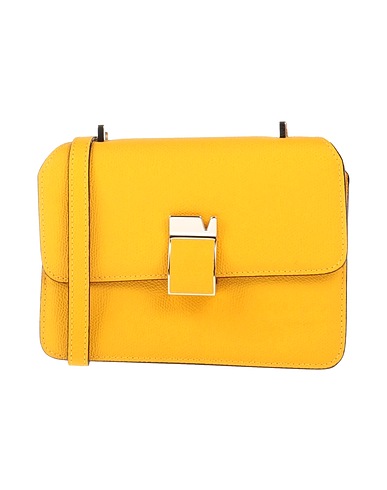 VALEXTRA Across-body bag Yellow 100% Calfskin