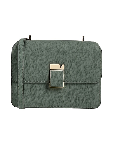 VALEXTRA Cross-body bags Military green 100% Calfskin