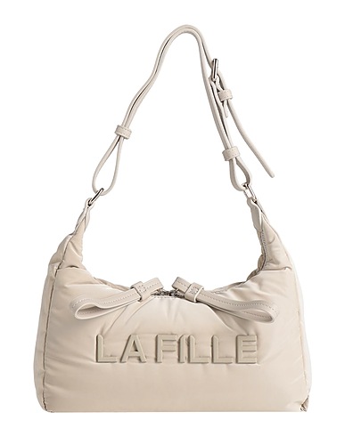 LA FILLE des FLEURS Borsa a mano Grigio chiaro 100% Poliuretano