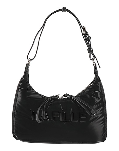 LA FILLE des FLEURS Borsa a mano Nero 100% Poliuretano