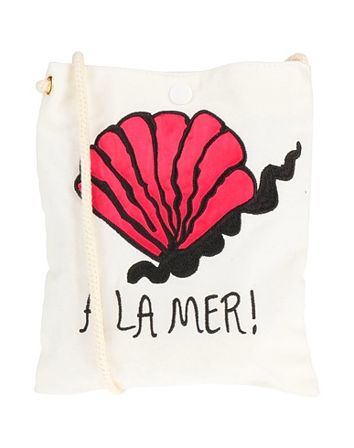 MINI RODINI Handbags Off white 100% Organic cotton