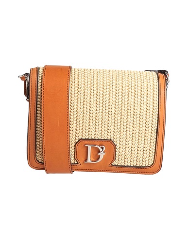 DSQUARED2 Cross-body bags Tan Leather, Textile fibers