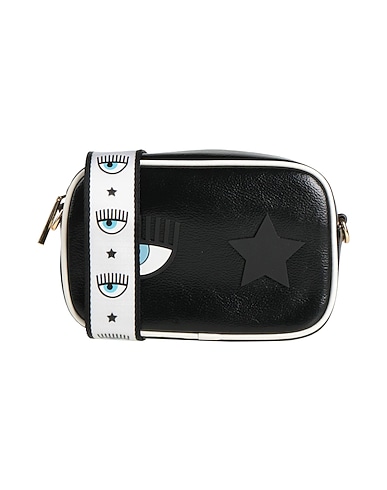 CHIARA FERRAGNI Across-body bag Black 100% Polyester, Polyurethane resin