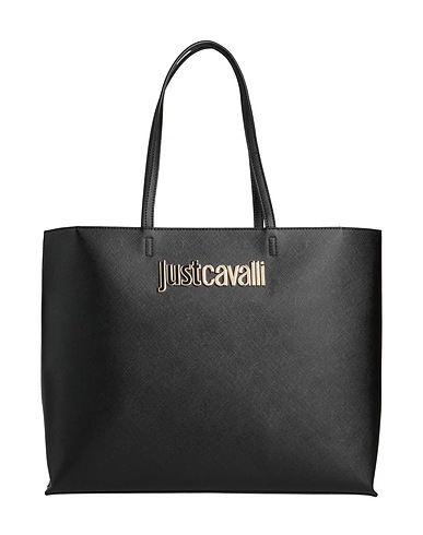 JUST CAVALLI Handtasche Schwarz 100% Polyester, Poliurethan-Harz