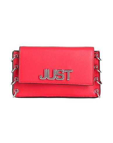 JUST CAVALLI Handbag Red 100% Polyester, Polyurethane resin