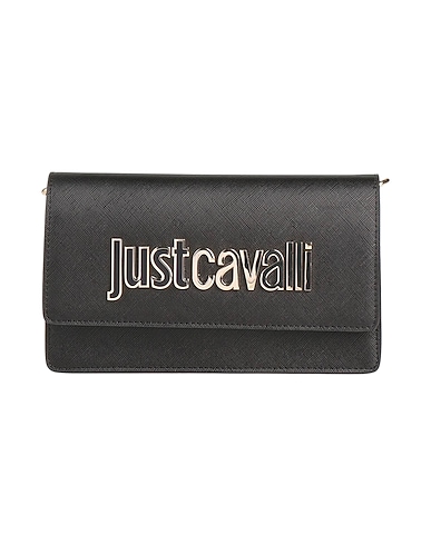 JUST CAVALLI Borsa a tracolla Nero 100% Poliestere, Resina poliuretanica