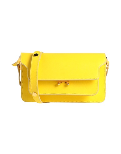 MARNI Across-body bag Yellow 100% Cow leather, Brass, Steel