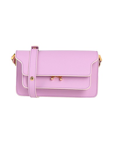 MARNI Across-body bag Mauve 100% Cow leather, Brass, Steel