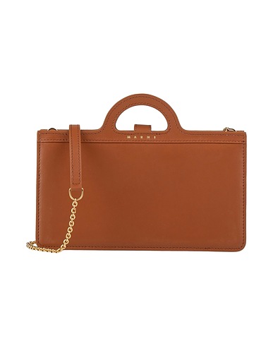 MARNI Borsa a mano Marrone 100% Pelle di bovino, Ottone, Zinco, Alluminio, Rame