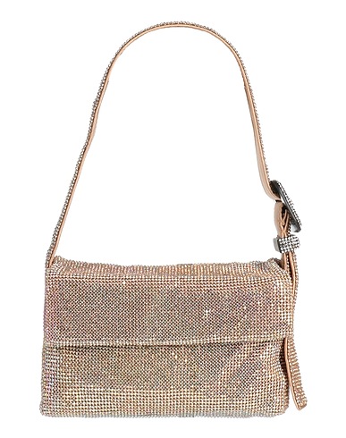 BENEDETTA BRUZZICHES Borsa a mano Oro Alluminio, Cristallo, Seta