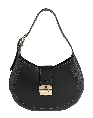 FURLA Handtasche FURLA CLUB 2 M HOBO
 Schwarz 100% Leder