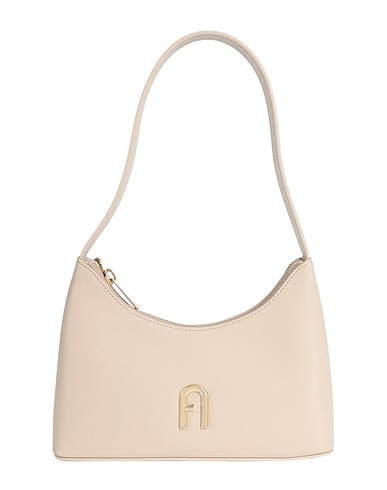 FURLA ハンドバッグ FURLA DIAMANTE MINI SHOULDER B
 ベージュ 革（なめし加工） 100%
