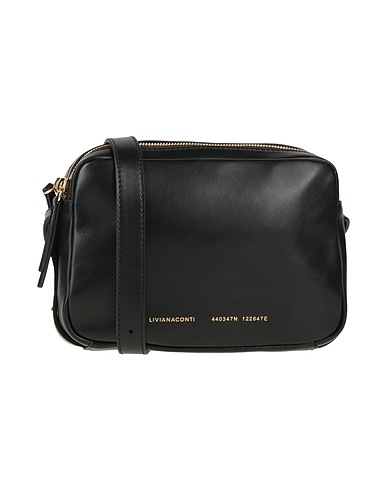 LIVIANA CONTI Across-body bag Black 50% Polyurethane, 50% Polyester