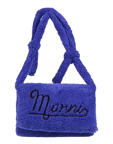 MARNI Borsa a spalla Blu china 100% Poliestere, Ottone