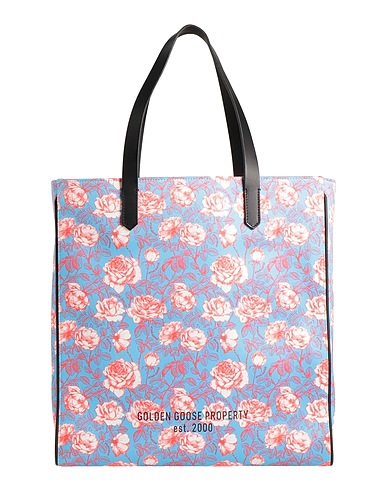 GOLDEN GOOSE Handbag Azure Textile fibers, Leather