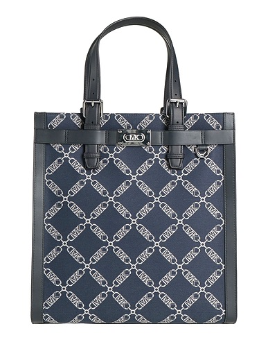 MICHAEL KORS MENS Handbag Navy blue Textile fibres, Leather