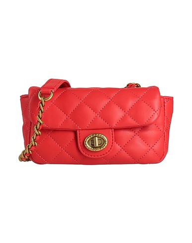 VERSACE JEANS COUTURE Cross-body bags Tomato red 100% Polyurethane, Polyurethane resin