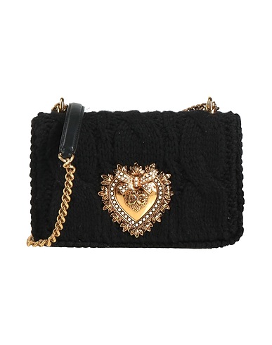 DOLCE&GABBANA Across-body bag DEVOTION Black Leather, Textile fibres