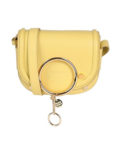 SEE BY CHLOÉ Cross-body bags Pastel yellow 100% Cow leather