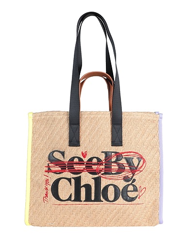 SEE BY CHLOÉ ハンドバッグ サンド ジュート 100% / 牛革