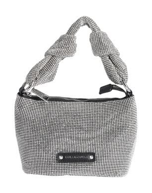 KARL LAGERFELD K/EVENING KNOTTED SHB CRYSTAL ハンドバッグ シルバー レディース