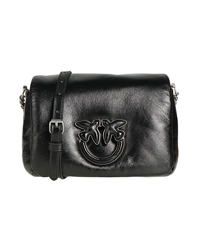 PINKO Umhängetasche Schwarz Leder