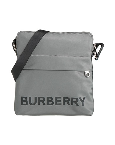 BURBERRY クロスボディバッグ グレー ナイロン / 革（なめし加工）