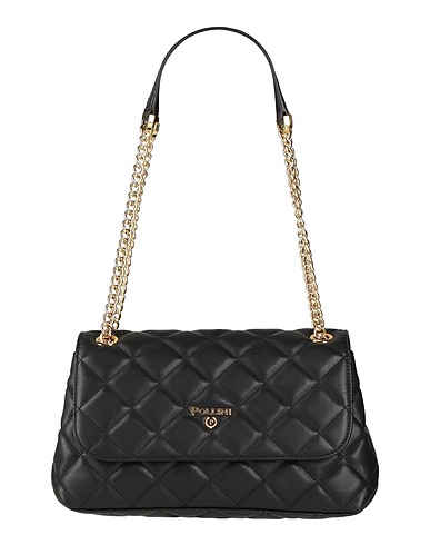 POLLINI Bolso de hombro Negro 100% Poliuretano