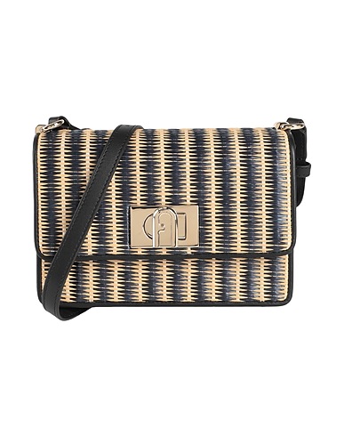 FURLA Across-body bag FURLA 1927 MINI SHOULDER BAG 2
 Black 58% Polyethylene, 20% Leather, 19% Cotton, 3% Polyester