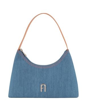 FURLA FURLA DIAMANTE S SHOULDER BAG ハンドバッグ ブルー レディース