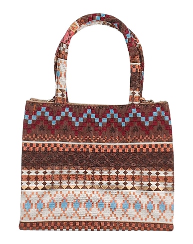 LA MILANESA Handbag Brown 100% Cotton