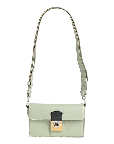 MAISON MARGIELA Shoulder bag Sage green Leather, Textile fibres