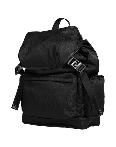 VERSACE Rucksacks Black 100% Polyamide