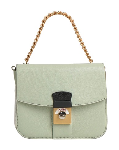 MAISON MARGIELA Handbag Sage green Leather, Textile fibers
