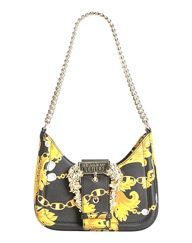 VERSACE JEANS COUTURE Borsa a mano Nero 100% Poliestere, Resina poliuretanica