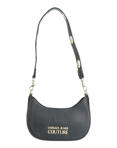 VERSACE JEANS COUTURE Schultertasche Schwarz 100% Polyester, Poliurethan-Harz