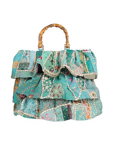 MIA BAG Handbag Turquoise 100% Polyester