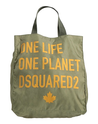 DSQUARED2 Handbag Military green Textile fibers