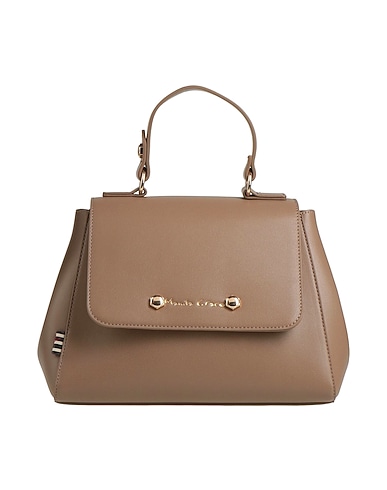 MANILA GRACE Handbag Light brown 100% Polyurethane