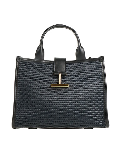 TOM FORD Handbag Midnight blue Calfskin, Viscose, Cotton, Brass